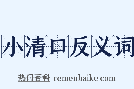 小清口反义词是什么意思的图片